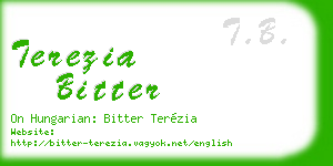 terezia bitter business card