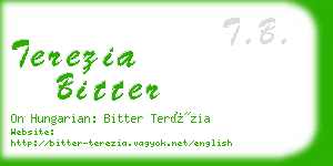 terezia bitter business card